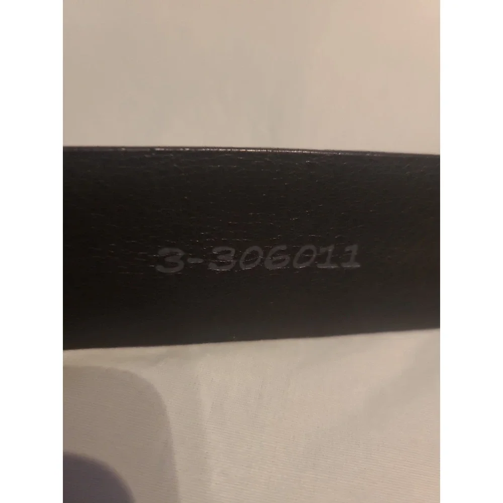 Black Dockers Leather Belt Hand Stained And Hand Laced 36